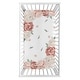 preview thumbnail 2 of 2, Boho Shabby Chic Floral Girl Photo Op Fitted Crib Sheet Ivory Bohemian Vintage Garden Watercolor Flower Nature Elegant Rose