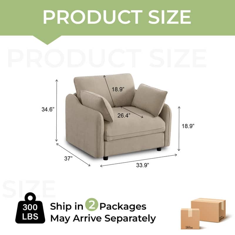 Spruce & Spring Oversized Cloud Modular Sectional Couches for Living Room