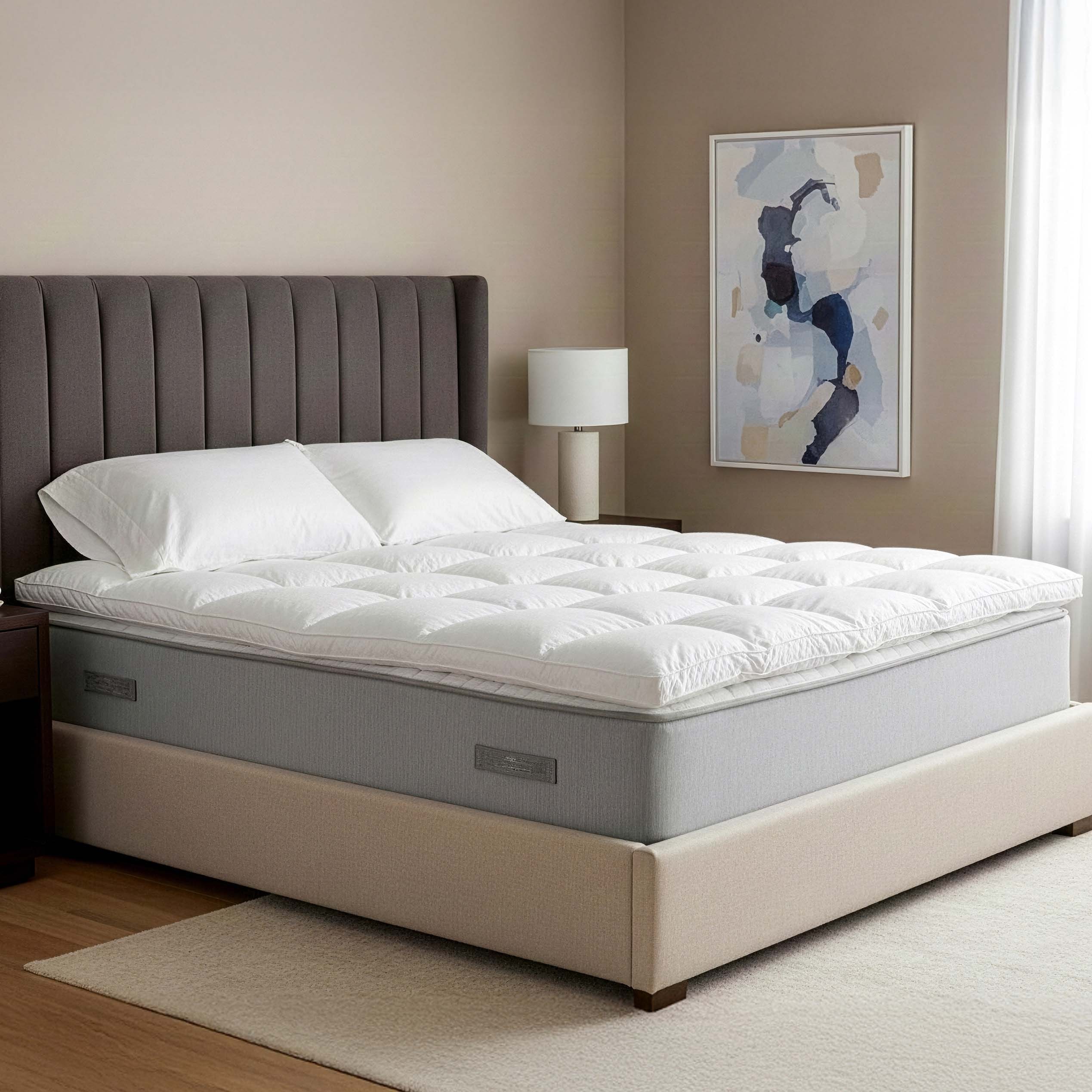 Blue Nile Mills Brushed Microfiber Down Alternative 2 Inch Mattress Topper