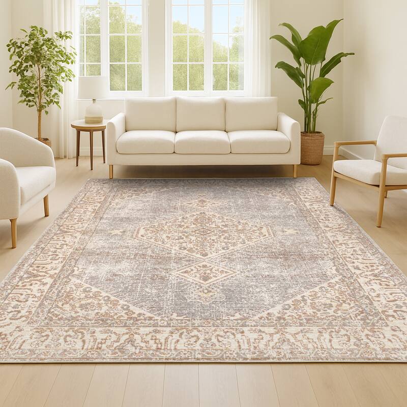 JONATHAN Y Petras Modern Tribal Medallion Area Rug