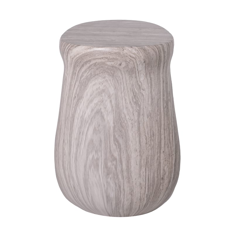 Christopher Knight Home - Modern Indoor/Outdoor 18.9"H U-Shaped Faux Marble MgO Accent Side Table with Unique Veining