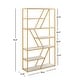 preview thumbnail 9 of 7, Cariba Geometric Gold Metal Bookcase by iNSPIRE Q Bold