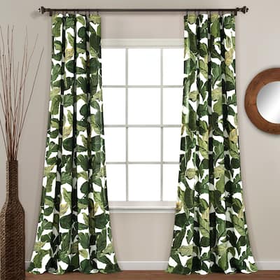 Lush Decor Tropical Paradise Window Curtain Panel Pair