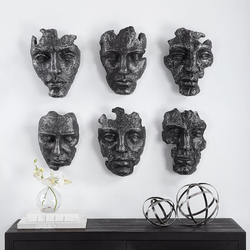 Uttermost Self-Portrait Metallic Wall Decor, Set/6
