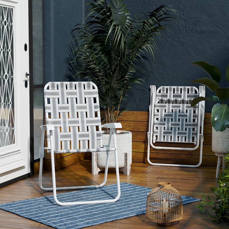 The Novogratz Poolside Gossip Collection Priscilla Folding Chair (2-Pack)