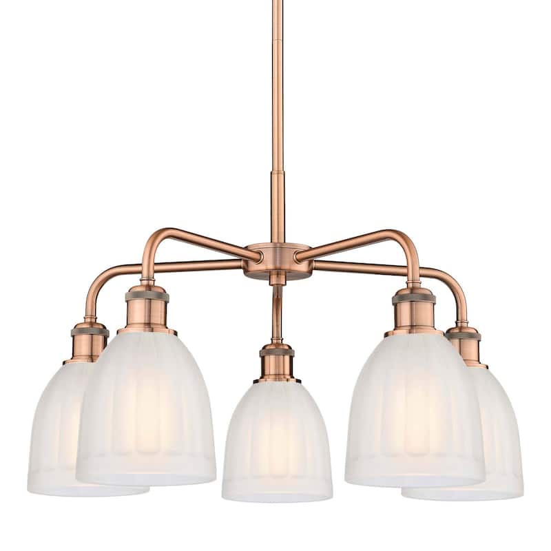 Innovations Lighting 516-5CR-15-24 Brookfield Chandelier Brookfield 5 - Antique Copper / White