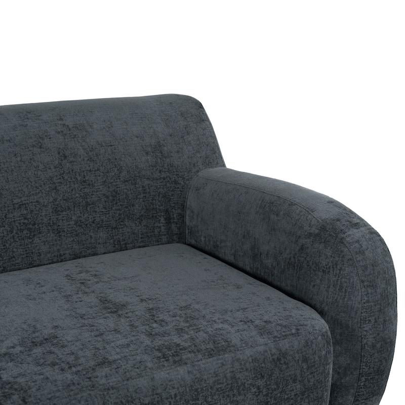 Modern Curved Upholstered Sofa
