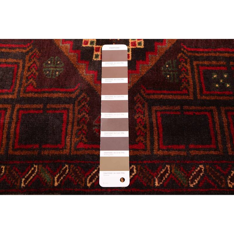 ECARPETGALLERY Hand-knotted Teimani Dark Brown Wool Rug - 3'7 x 6'7