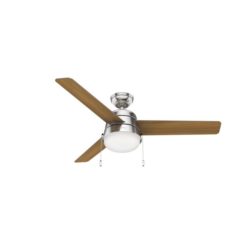 Hunter 52" Aker Ceiling Fan with LED Light and Pull Chain - Scandinavian, Contemporary, Transitional, Modern Farmhouse