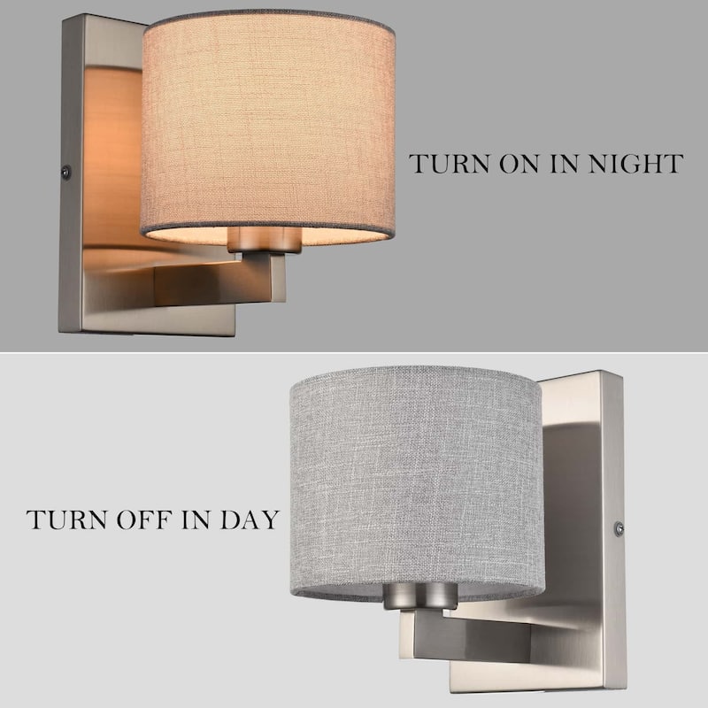 Sardinia Wall Sconces Fabric Shade Wall Lamps - Set of 2