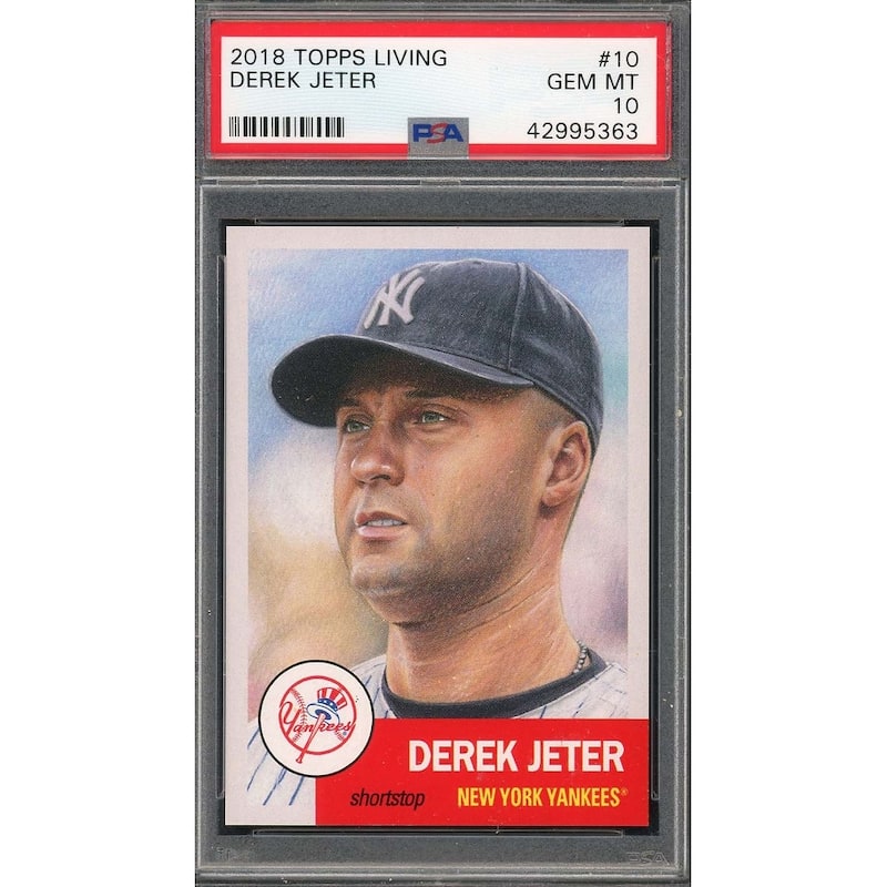 Derek Jeter 2018 Topps Living Baseball Card #10 Graded PSA 10 GEM MINT - 8'6" x 11'6"