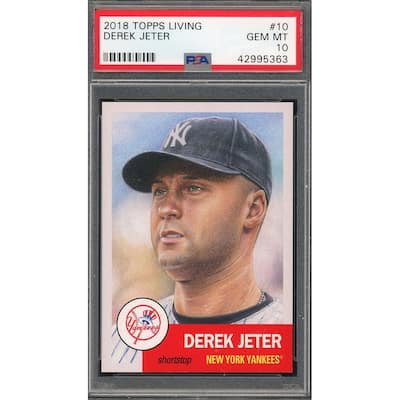 Derek Jeter 2018 Topps Living Baseball Card #10 Graded PSA 10 GEM MINT - 8'6" x 11'6"