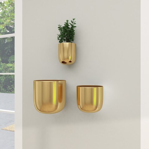 Iron Modern Wall Sconce Planters (Set of 3) - S/3 9", 7", 6"H