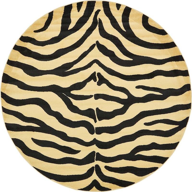 Animal Inspirations Azad Collection Area Rug - 8' Round - Cream