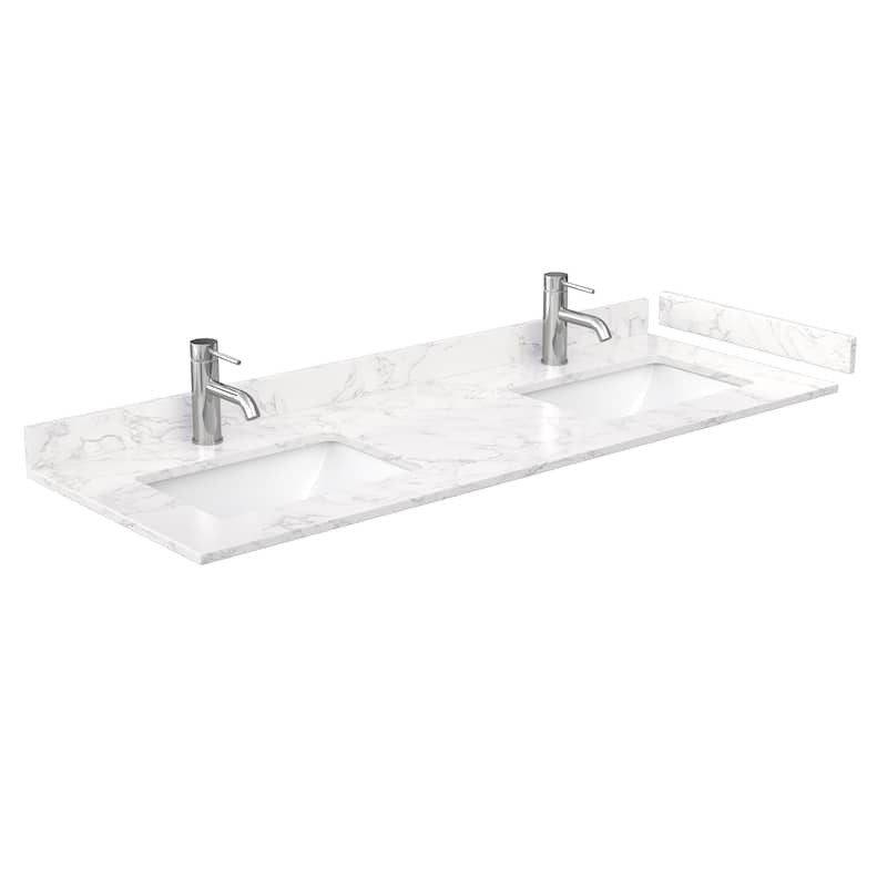 Daria 60 Inch Double Vanity, Cultured Marble Top