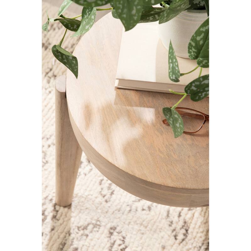 Kate and Laurel Vola Wood Side Table - 17x17x18