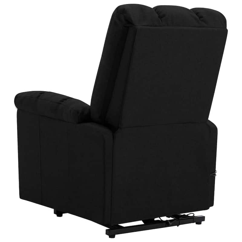 vidaXL Power Lift Massage Recliner Black Fabric - 29.9" x 36.2" x 40.2"