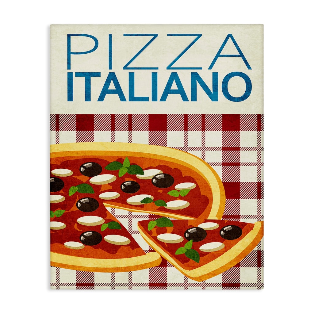 Stupell Classic Pizza Italiano Canvas Wall Art Design By Kim Allen