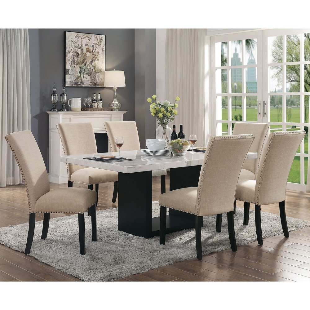 Osborne 5Piece Rectangular Marble Top Dining Set Brown And, 56 OFF