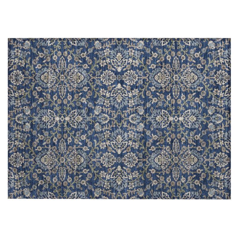 Machine Washable Indoor/ Outdoor Traditional Hartman Chantille Rug