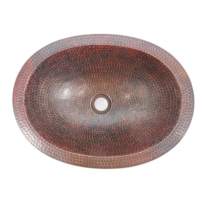 16" Oval Copper Bathroom, Wine & Whiskey Barrel Sink by SimplyCopper