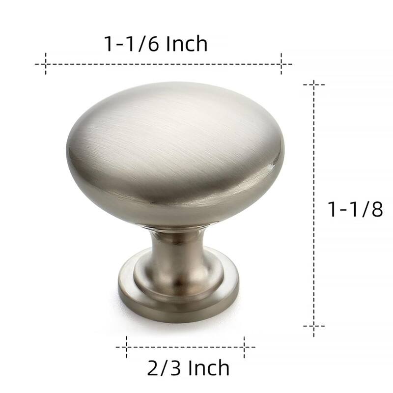 30 Pack Round Zinc Cabinet Knobs - 1.17"L x 1.13"W