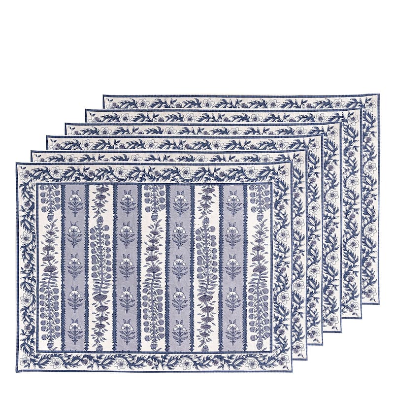 Couleur Nature Provence Avignon Mats - Set of 6 - Blue/Marine