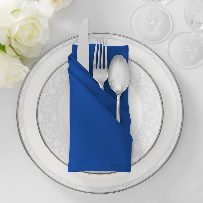 144 Pack 17 Inch Polyester Cloth Dinner Napkins for Party Restaurant