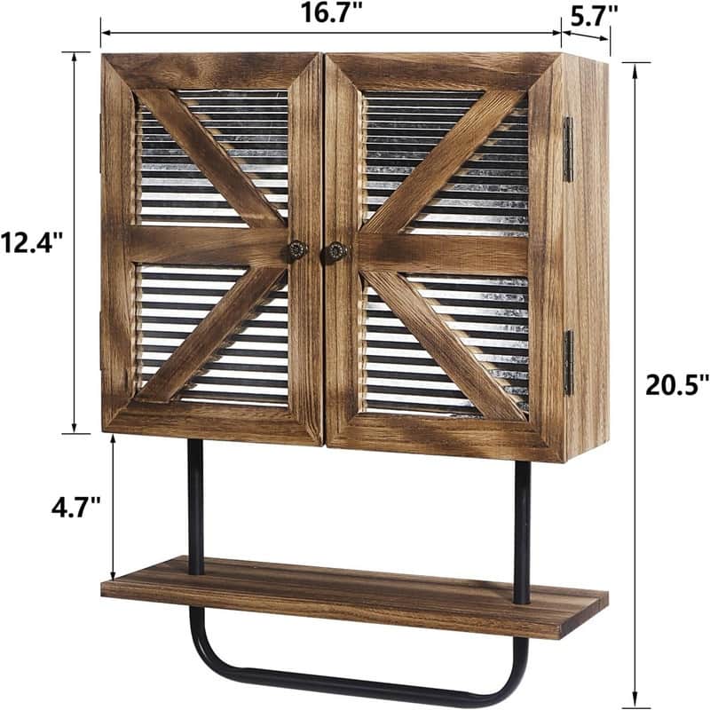 Over The Toilet Storage - 16.9"D x 5.7"W x 20.8"H