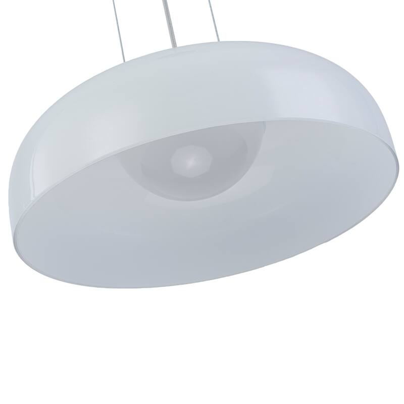 Single Light LED Pendant with Milky White Glass Shade Dimmable Modern