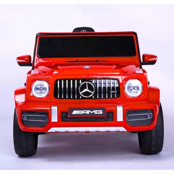 slide 2 of 12, Mercedes-Benz G63 kids Electric Car with Remote Control 12V licensed children car Motorized Vehicles for Girls,Boys Red