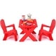 preview thumbnail 7 of 6, Plastic Children Kids Table & Chair Set 3-Piece Play Furniture