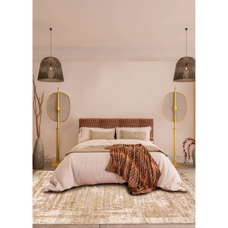 ECARPETGALLERY Hand Loomed Elysian Taupe Rug - 7'11 x 9'11