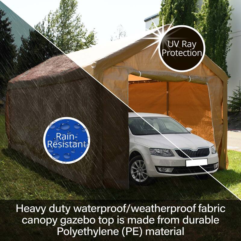 ALEKO 10 x 20 Heavy Duty Outdoor Carport Gazebo Canopy Tent with Sidewalls