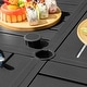 preview thumbnail 19 of 54, MAISON ARTS 9-Piece Patio Dining Set, 60 Inch Square Metal Table and 8 Metal Dining Chairs