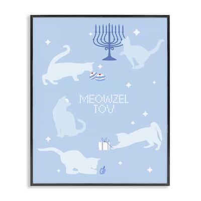 Stupell Meowzel Tov Seasonal Cats Framed Giclee Art Design By Lil' Rue