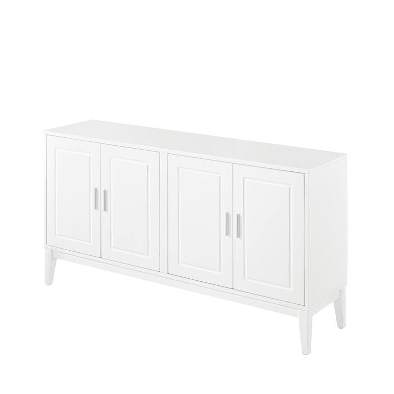 Christopher Knight Home - Ethan 4-Door Sideboard 60" Storage Cabinet, with Gold Handles and Adjustable Shelf