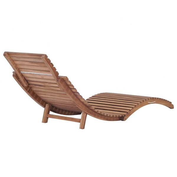 Solid teak sun outlet lounger