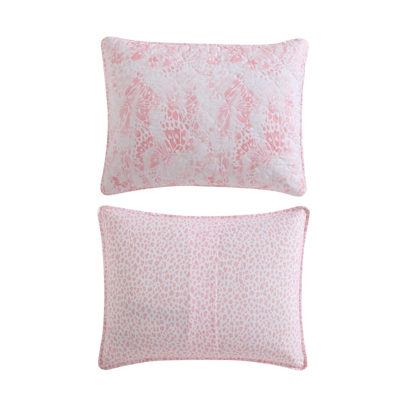 Betsey Johnson Butterfly Ombre Pink Reversible Quilt Set