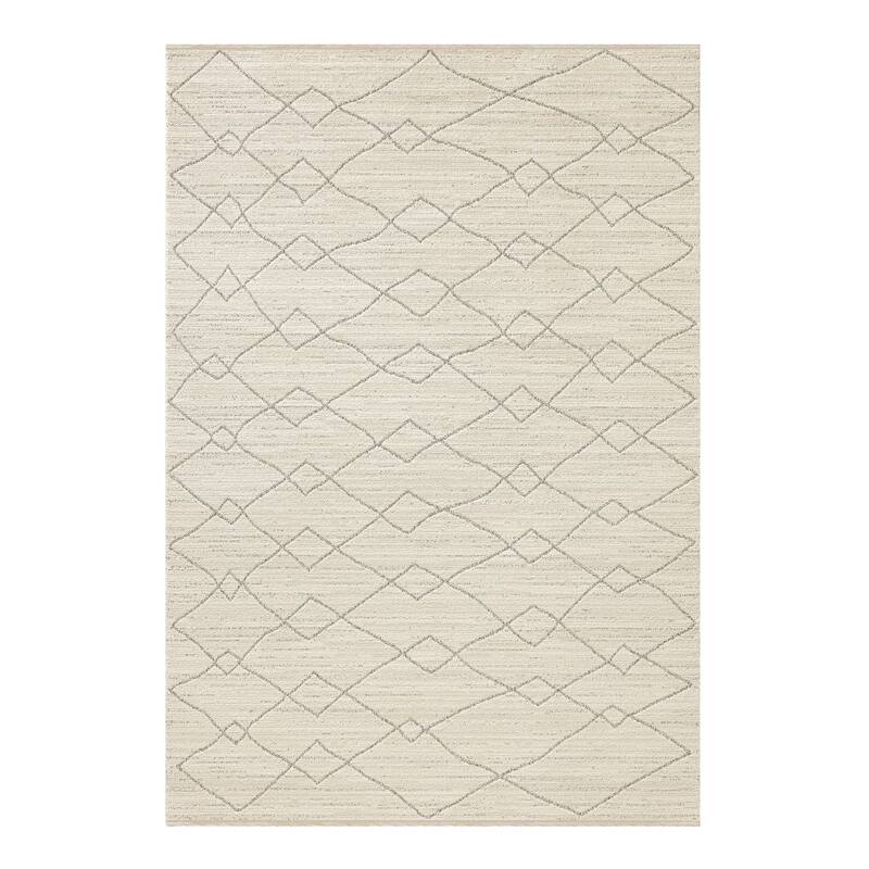 Terra by Obeetee Wilds Score Natural Rug - Natural/Criss Cross - 7'10" x 9'10"