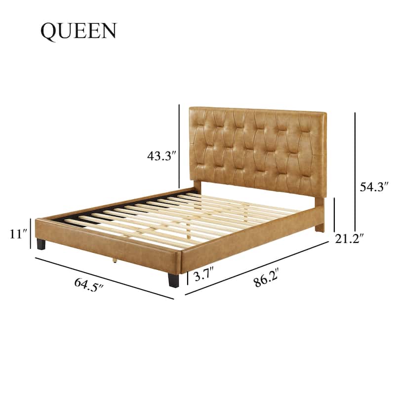 Corvus Somme Tufted Upholstered Platform Bed