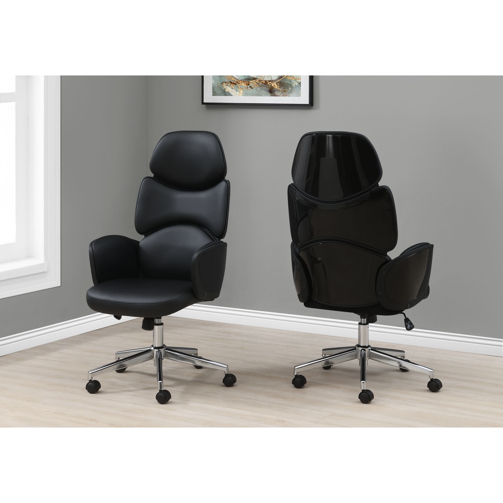 Black and 2025 silver office chair