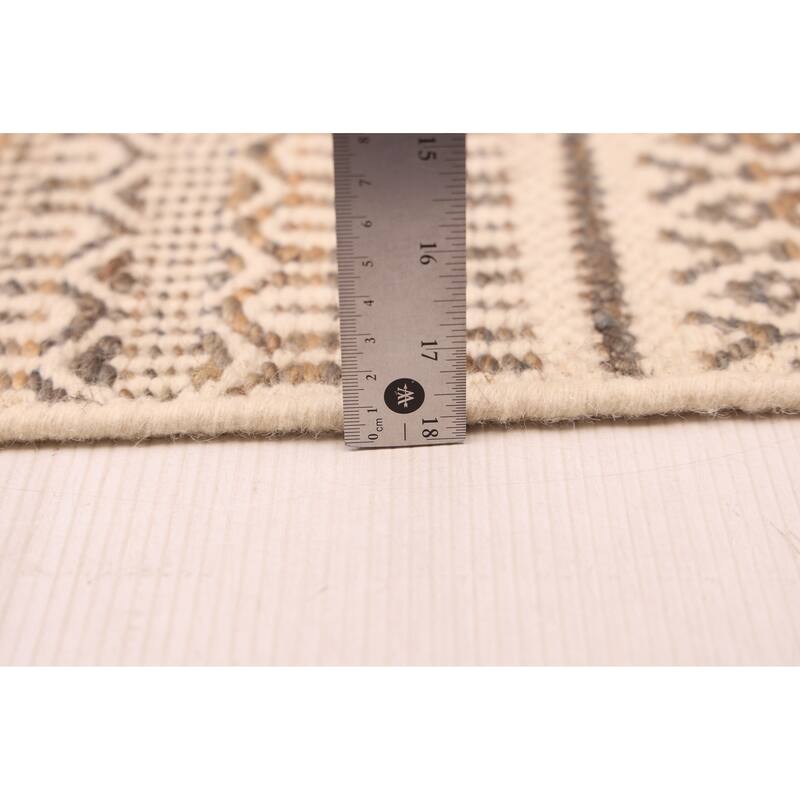 ECARPETGALLERY Flat-Weave Nevada Cream Kilim - 5'4 x 7'5