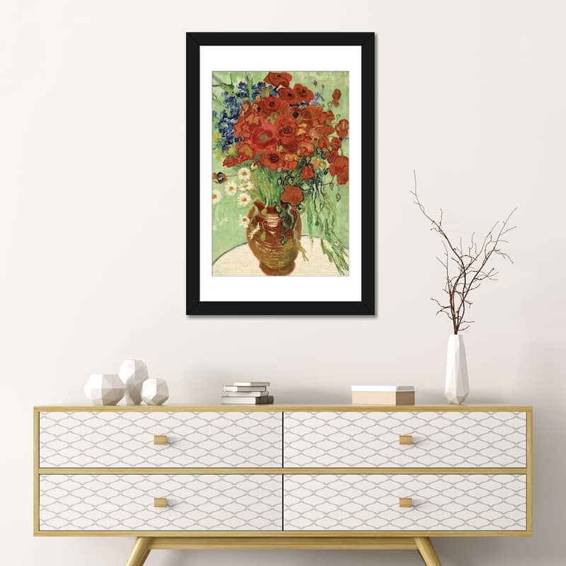 iCanvas "Vase with Daisies and Poppies" by Vincent van Gogh