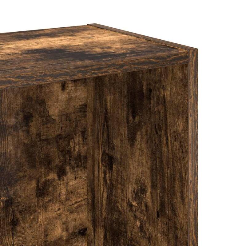 vidaXL Bookshelf Smoked Oak Engineered Wood Compact Bookshelf