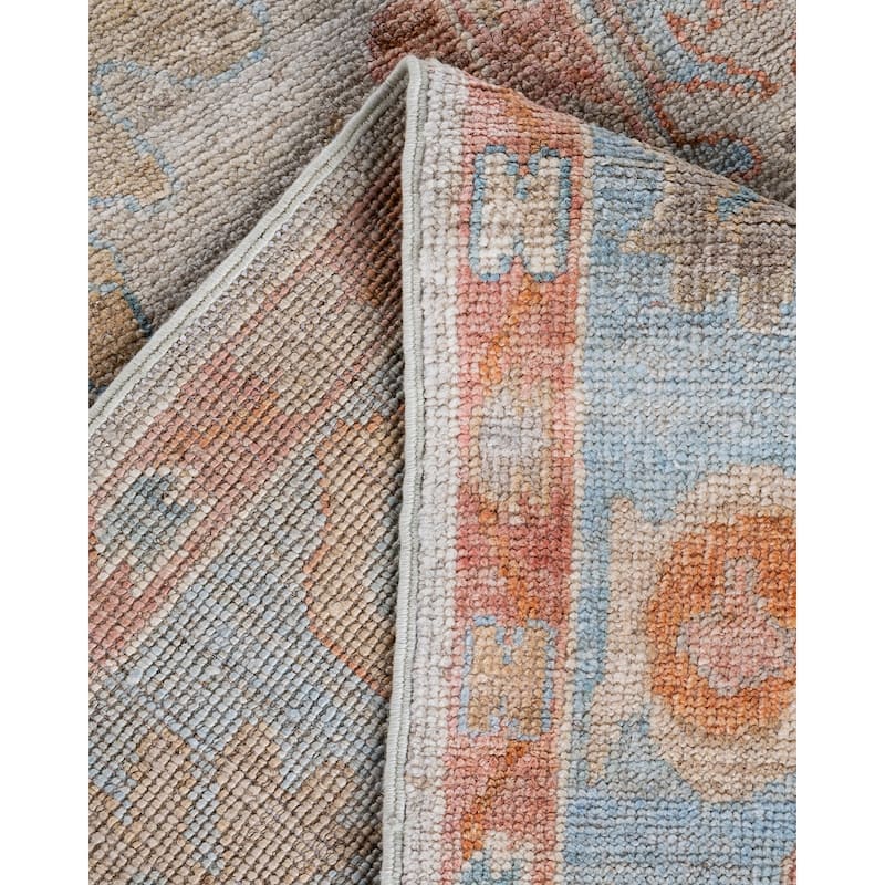 One of a Kind Hand Knotted Traditional Tribal Traditional Area Rug - 13' 8" X 2' 9"