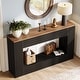 preview thumbnail 22 of 32, Modern Console Table, 55-Inch Wood Entryway Table with Storage Walnut & Black