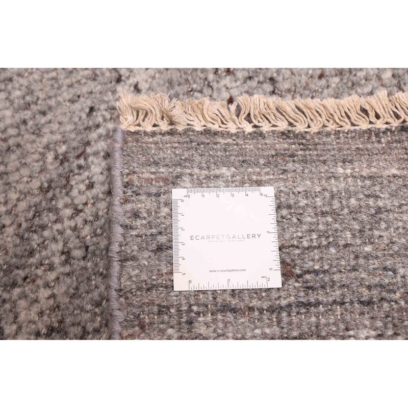 ECARPETGALLERY Hand-knotted Tangier Grey Wool Rug - 8'3 x 10'1