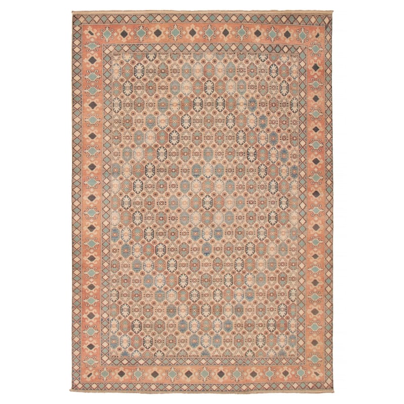 ECARPETGALLERY Hand-knotted Finest Ghazni Ivory Wool Rug - 6'6 x 9'4 - Ivory - 6'6 x 9'4