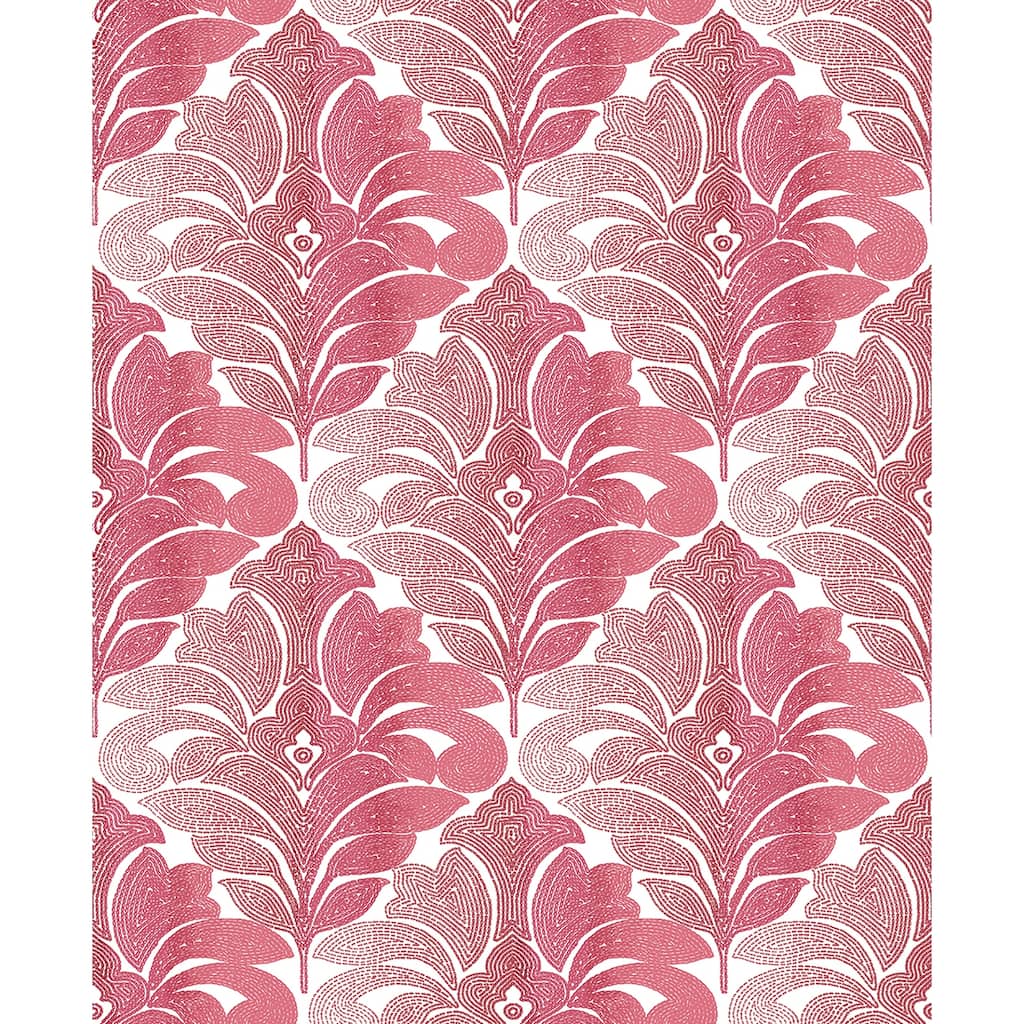 A-Street Prints Balangan Red Damask Wallpaper